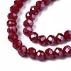 Electroplate Glass Beads Strands EGLA-A034-P6mm-A22-3