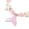 2Pcs 2 Colors Resin Charm Bracelets BJEW-MZ00281-4