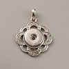 Alloy Rhinestone Hang Snap Base Pendants FIND-WH0152-01-1