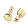Brass Enamel Pendants KK-Z153-15G-2