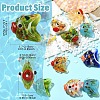 6Pcs 6 Colors Handmade Lampwork Beads LAMP-YW0004-24-3