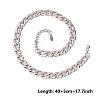 Non-Tarnish Unisex 304 Stainless Steel Curb Chains Necklaces MX1840-1-1