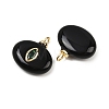 Natural Black Onyx(Dyed & Heated) Pendants X-KK-B157-42H-10-2