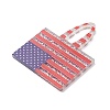 Independence Day Printed Transparent Acrylic Pendants OACR-B055-02B-2