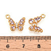 Brass Micro Pave Cubic Zirconia Charms KK-N262-112A-G-3