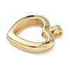 Heart Brass Locket Pendants KK-L257-05G-2