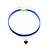 Alloy & Velvet Heart Pendant Choker Necklaces for Women WGC7319-03-2