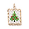 Christmas Theme Handmade MIYUKI Japanese Seed Loom Pattern Seed Beads PALLOY-MZ00060-01-2