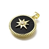 Brass Micro Pave Cubic Zirconia Pendants KK-C090-05A-01-2