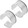 2Pcs Alloy Grooved Bangles FIND-BBC0005-34A-1