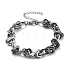 304 Stainless Steel Oval Link Chains Bracelets for Men & Women BJEW-D042-40P-4