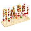 Pine Wood Dessert Display Pedestals ODIS-WH0095-022A-1