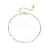 2.5MM 304 Stainless Steel Paperclip Chain Anklets AJEW-AN00749-1