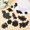 Gorgecraft 12Pcs 12 Style Computerized Embroidery Polyester Ornament Accesories DIY-GF0009-12-4