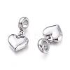 Non-Tarnish 304 Stainless Steel European Dangle Charms X-STAS-F243-39P-2