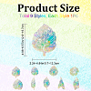 9Pcs Leaf Colorful Suncatcher Rainbow Prism Electrostatic Glass Stickers DIY-WH0409-69G-2
