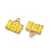 304 Stainless Steel Enamel Pendants STAS-F347-17G-02-3