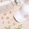 16Pcs Alloy Blank Flat Round Label Tags FIND-PH0062-03G-4