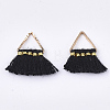 Polycotton(Polyester Cotton) Tassel Charms Decorations FIND-S302-10Y-2