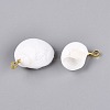 Brass & Natural Spiral Shell Pendants SHEL-Q029-12KCG-2