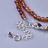 Natural Garnet Beaded Necklaces NJEW-K114-A-A03-3