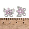 Brass Micro Pave Clear Cubic Zirconia Pendants KK-S367-18B-3