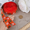 7M Flat Ethnic Style Polyester Ribbon OCOR-WH0046-74B-3