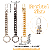 WADORN 3Pcs 3 Colors Aluminum Curb Chain Purse Strap Extenders FIND-WR0008-93-2