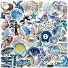 50Pcs Ocean Theme PVC Plastic Sticker PW-WG4D5D9-01-4