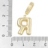 Brass Micro Pave Clear Cubic Zirconia Pendants KK-M289-01R-G-3