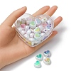 32Pcs 4 Colors UV Plating Rainbow Iridescent Acrylic Beads OACR-YW0001-32A-4