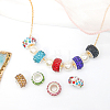 200Pcs 20 Colors Handmade Polymer Clay Rhinestone European Beads CPDL-PA0001-01A-7
