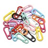 30Pcs 10 Colors Spray Painted Alloy Spring Gate Rings KEYC-CJ0001-03-5