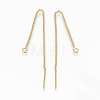 Brass Stud Earring Findings KK-R117-063-NF-2