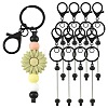 15Pcs Plastic Beadable Keychains KEYC-FS00047-1