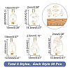 100Pcs 5 Style ABS Plastic Imitation Pearl Beads Pendant KY-AR0001-12-2