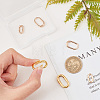   6Pcs 3 Style Brass Spring Gate Rings FIND-PH0008-41-3