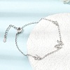 Brass Butterfly Link Bracelets KK-CBAFF9E-01P-2