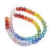 Electroplate Glass Beads Strands EGLA-D300-06-6mm-01-2