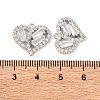 Brass Micro Pave Clear Cubic Zirconia Pendants KK-S389-13P-3