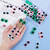 40Pcs 4 Styles Opaque Resin Glasses Cabochons CRES-SC0002-59-3