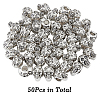 50Pcs Skull Alloy European Beads FIND-DC0002-63-3