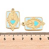 304 Stainless Steel Enamel Pendants STAS-G394-06G-02-3