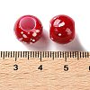 Spray Painted ABS Plastic European Beads KY-G033-01B-04-3