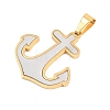 304 Stainless Steel Pendants STAS-B137-01PG-2