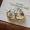 Brass Hoop Earrings for Women WG23C46-01-1