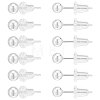   6 Pairs Sterling Silver Round Ball Stud Earrings for Men Women EJEW-PH0001-20-1