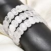 Natural Quartz Crystal Beaded Stretch Bracelets for Women Men BJEW-D461-02H-1