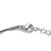304 Stainless Steel Box Chain Anklets AJEW-G024-01A-2