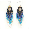 Moon Stainless Steel Dangle Earrings KS8218-4-1